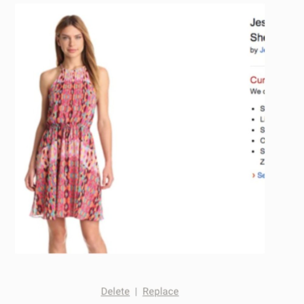 Jessica Simpson colorful dress